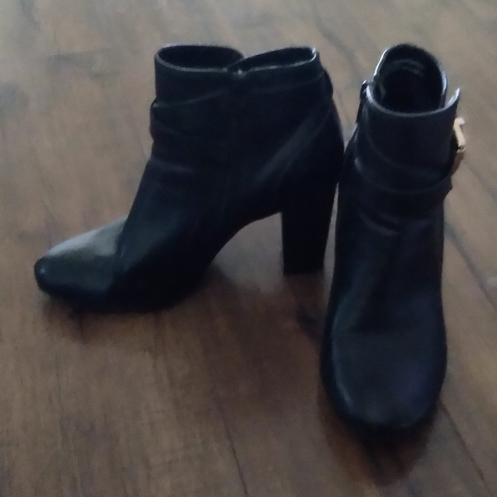 Elena Gilbert Alternative Black Ankle Heeled Boots Vampire Diaries - Picture 4 of 5